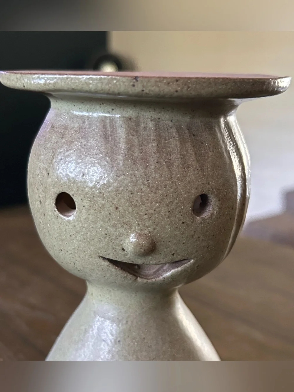Mid-Century Modern Happy Face Vase / Planter